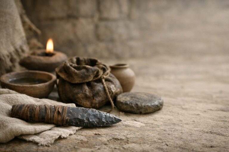 Genesis 17 Commentary - Featured Image - Ancient tools and artifacts arrangement