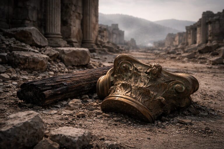 2 Kings Overview Commentary - Featured Image - Ruins of a fallen column capital