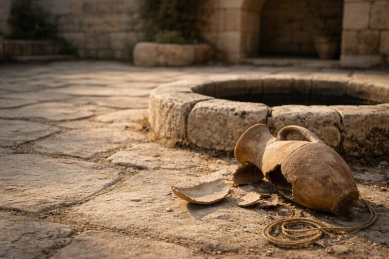 Ecclesiastes Overview Commentary - Featured Image - Shattered pitcher by ancient well