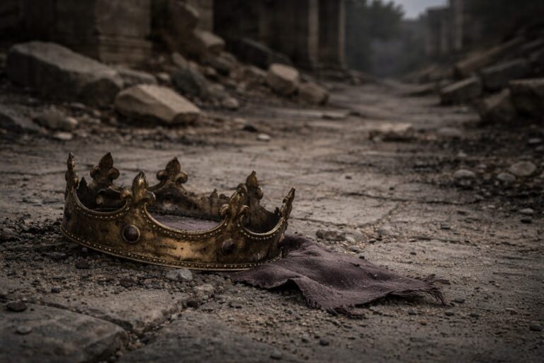 Lamentations Overview Commentary - Featured Image - Tarnished crown in ancient ruins