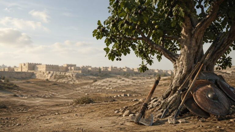 Deuteronomy 20 Commentary - Featured Image - Ancient battlefield under a pale sky