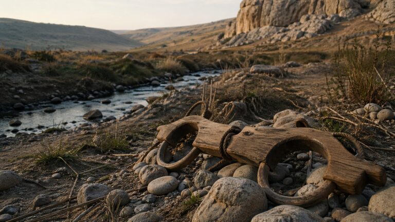 Deuteronomy 21 Commentary - Featured Image - Weathered yoke by the creek