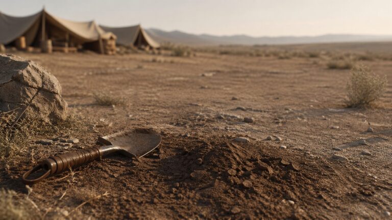 Deuteronomy 23 Commentary - Featured Image - Desert camp under warm sunlight