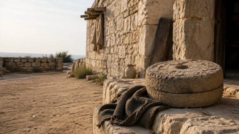 Deuteronomy 24 Commentary - Featured Image - Rustic courtyard with stone textures