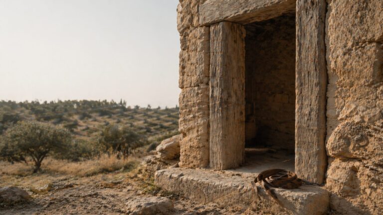 Deuteronomy 6 Commentary - Featured Image - Rustic doorway in golden light