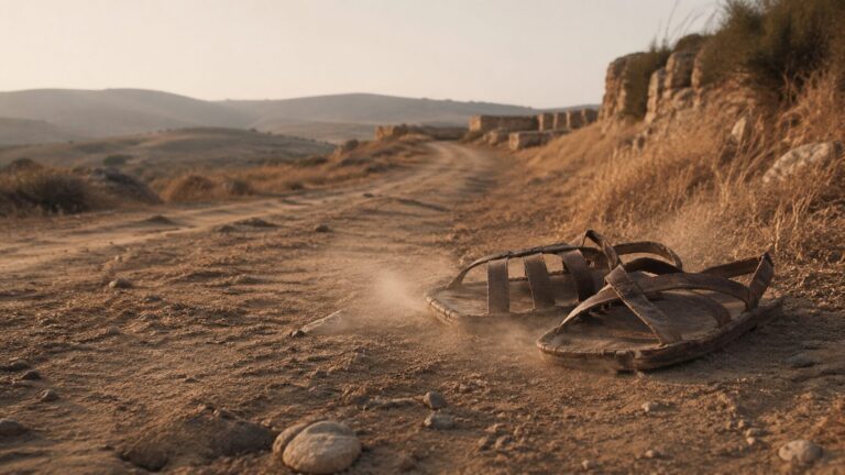 Matthew 10 Commentary - Featured Image - Worn sandals on a dusty path