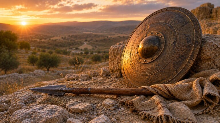 1 Chronicles 19 Commentary - Featured Image - Forgotten gear at golden hour