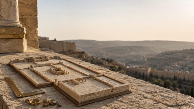 1 Chronicles 28 Commentary - Featured Image - Ancient architectural model by the terrace