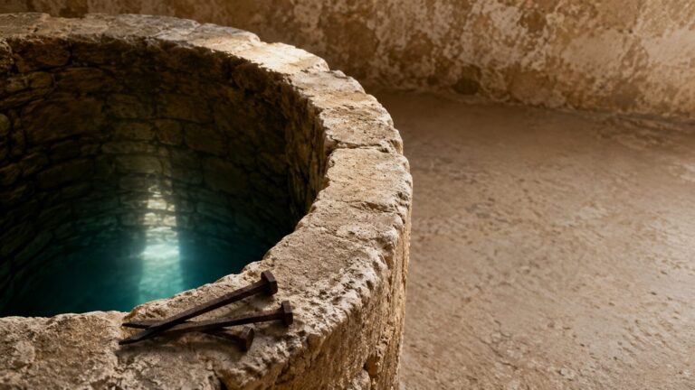 1 Corinthians 2 Commentary - Featured Image - Rustic well in sunlit courtyard