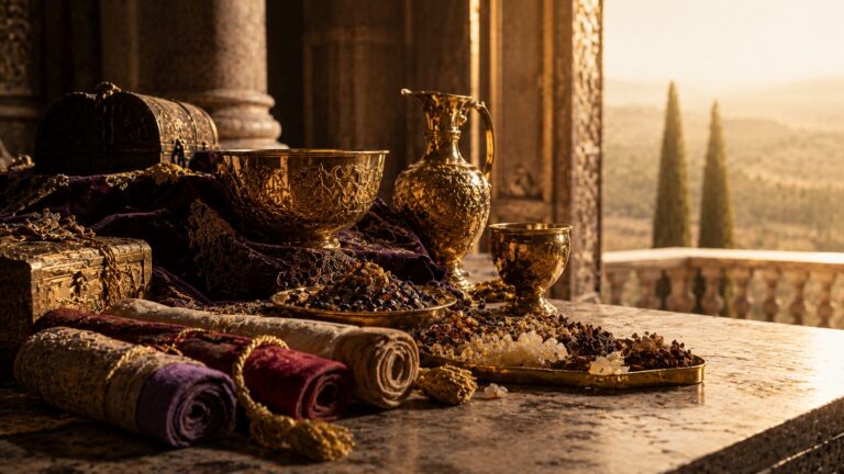 2 Chronicles 9 Commentary - Featured Image - Opulent still life in golden light