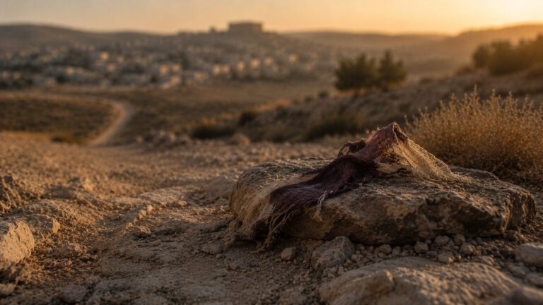 2 Samuel 19 Commentary - Featured Image - Golden hour at the rocky path