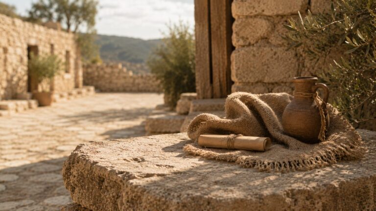 3 John 1 Commentary - Featured Image - Rustic Mediterranean still life in sunlight
