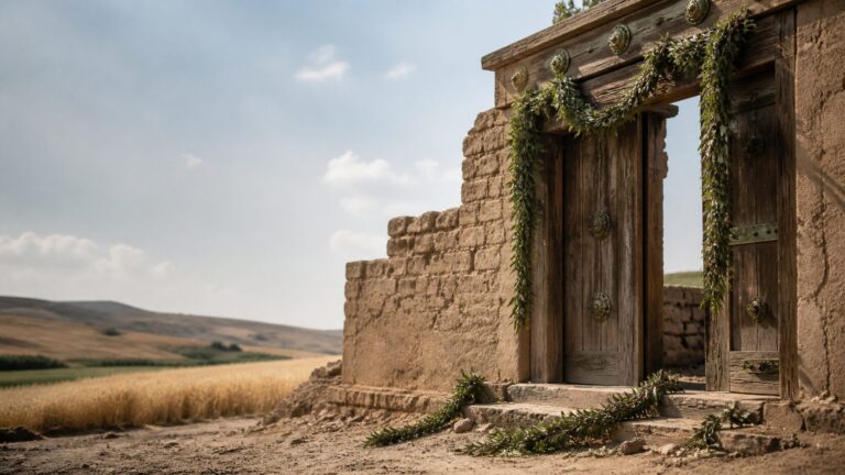 Acts 14 Commentary - Featured Image - Rustic gate in sunlit landscape