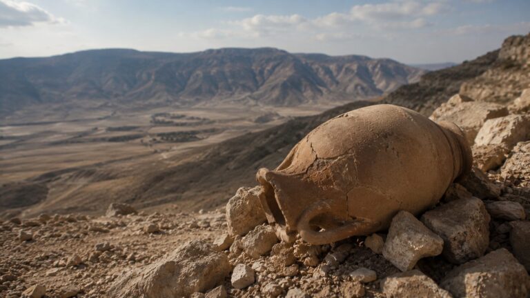 Isaiah 17 Commentary - Featured Image - Abandoned amphora in a desert landscape