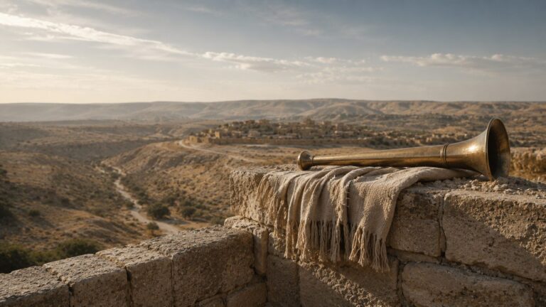 Isaiah 21 Commentary - Featured Image - Lookout over desert fort settlement