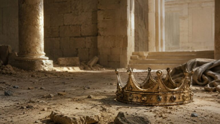 Isaiah 3 Commentary - Featured Image - Forgotten crown in an ancient court