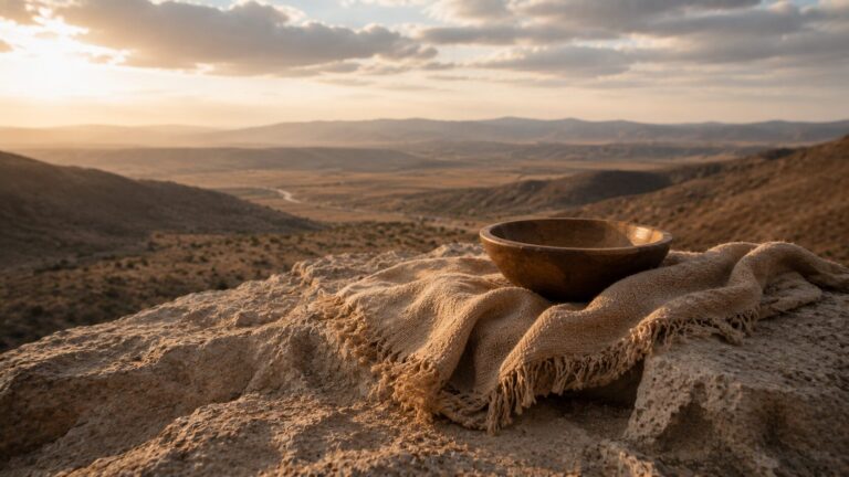 Isaiah 40 Commentary - Featured Image - Desert still life at sunset