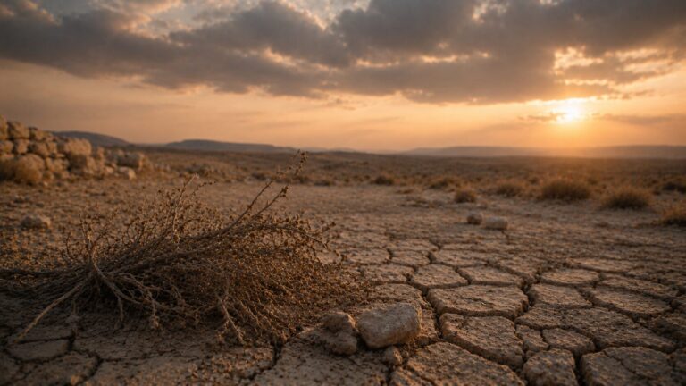 Jeremiah 14 Commentary - Featured Image - Desolate plains at golden hour