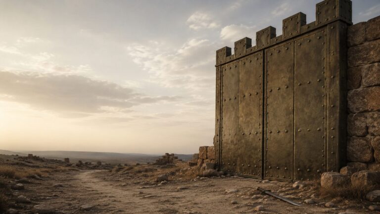 Jeremiah 15 Commentary - Featured Image - Ancient gate in a barren landscape