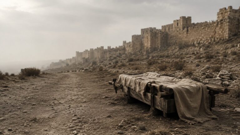 Jeremiah 16 Commentary - Featured Image - Desolate road to ancient ruins