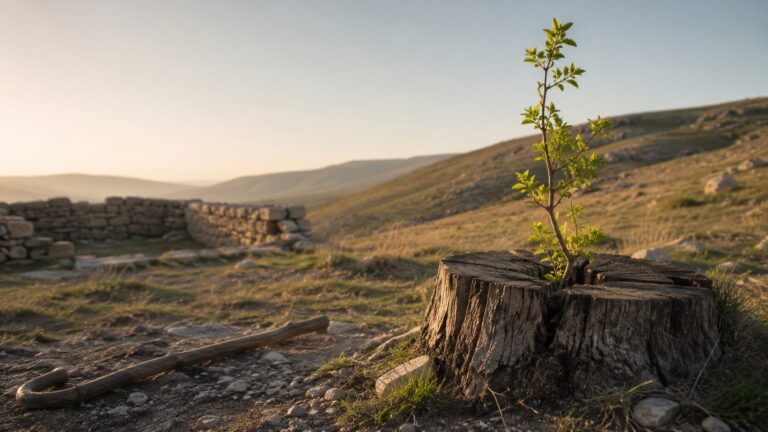 Jeremiah 23 Commentary - Featured Image - New growth on weathered stump