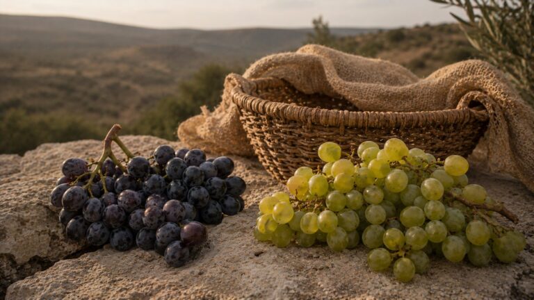 Jeremiah 24 Commentary - Featured Image - Vineyard tranquility with rustic textures