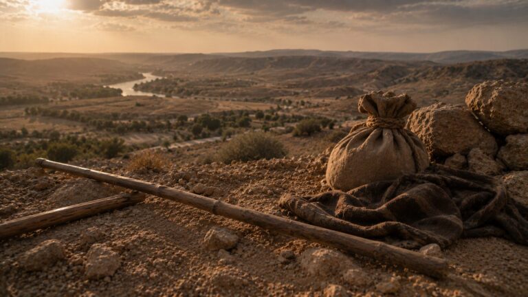 Jeremiah 40 Commentary - Featured Image - Abandoned travel gear on a rocky hillside