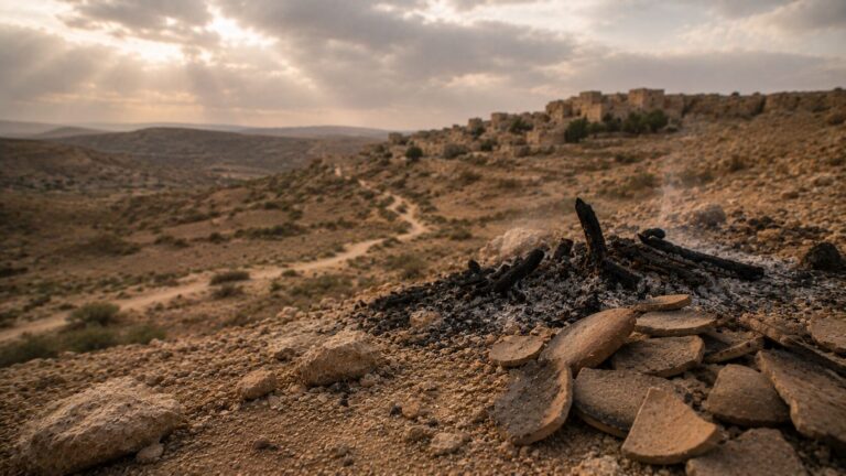 Jeremiah 42 Commentary - Featured Image - Desert ruins at golden hour