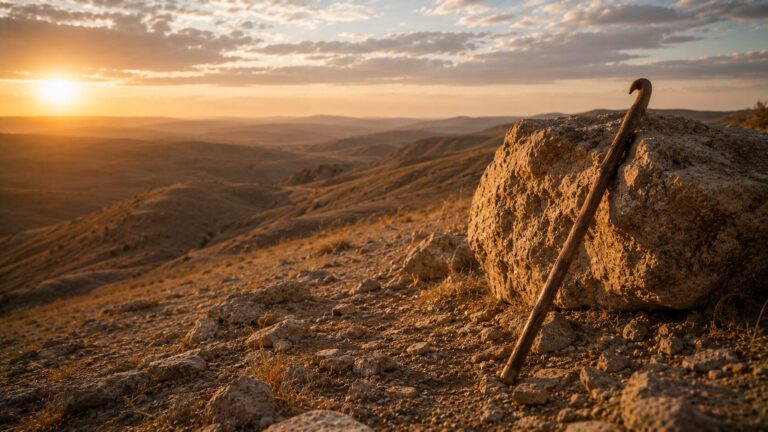 Job 12 Commentary - Featured Image - Golden hour on a rocky hillside