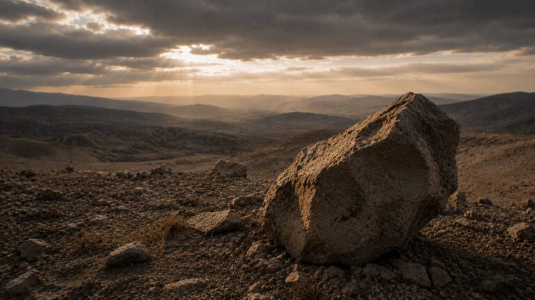 Job 15 Commentary - Featured Image - Barren Rocky terrain under dramatic skies