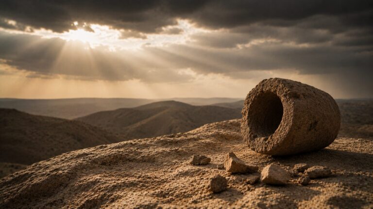 Job 16 Commentary - Featured Image - Weathered stone on a rocky plateau