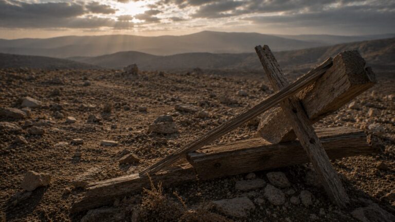 Job 21 Commentary - Featured Image - Weathered wood and distant hills