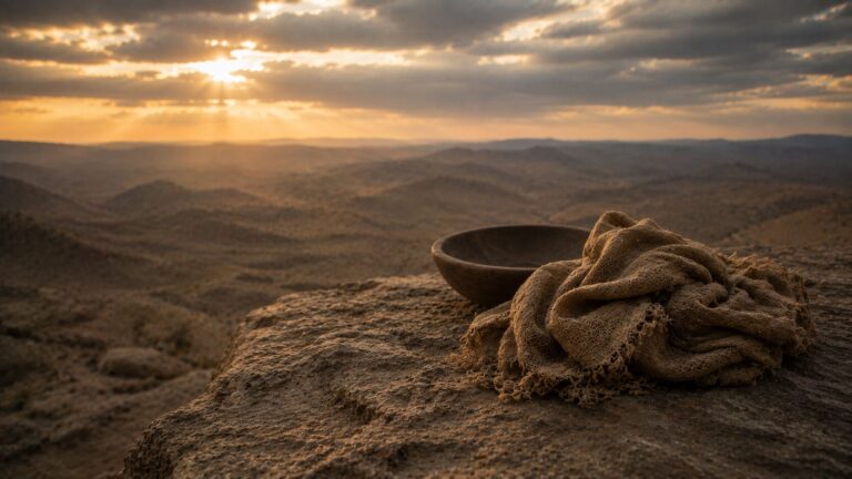 Job 31 Commentary - Featured Image - Golden hour over desert ledge