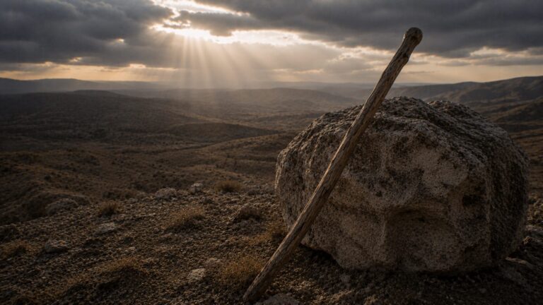 Job 33 Commentary - Featured Image - Desolate plateau with sunlit rays
