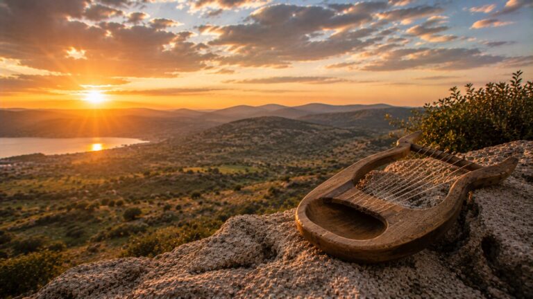 Psalm 145 Commentary - Featured Image - Sunset over the rocky landscape