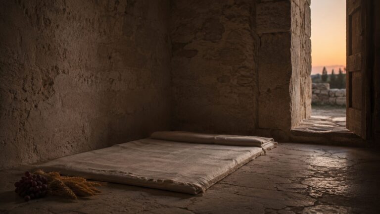 Psalm 4 Commentary - Featured Image - Rustic stone room at sunset