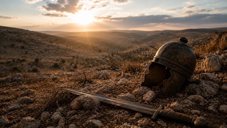 Psalm 60 Commentary - Featured Image - Ancient relics in the golden hour