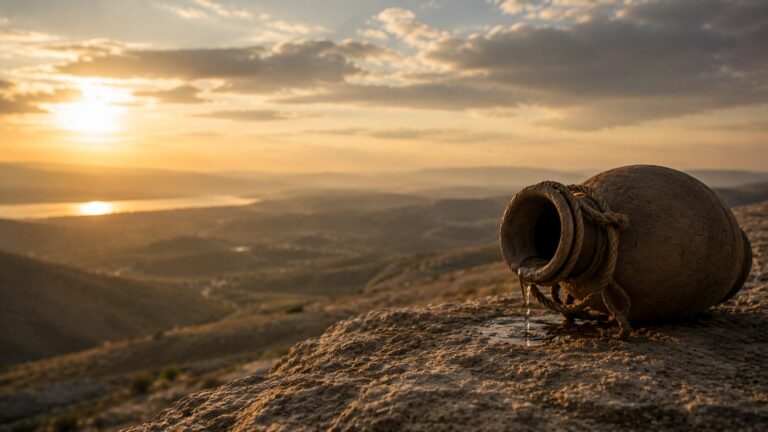 Psalm 63 Commentary - Featured Image - Golden hour over rocky terrain