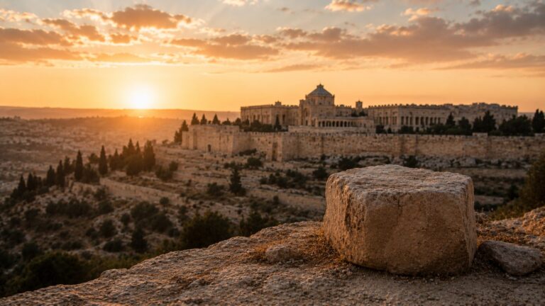 Psalm 84 Commentary - Featured Image - Ancient fortress at golden hour