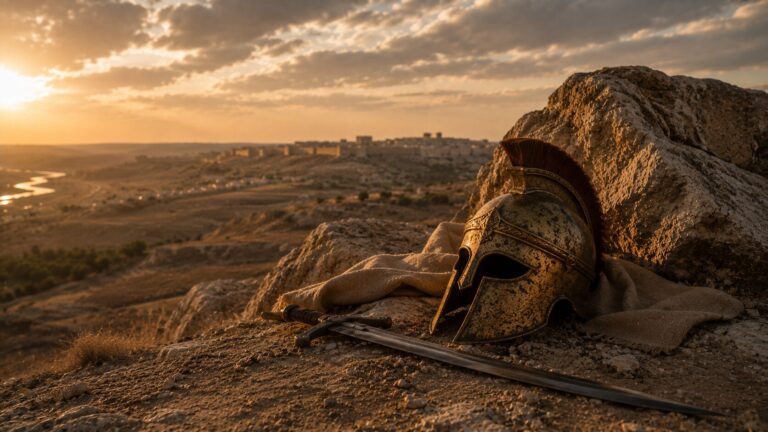Daniel 10 Commentary - Featured Image - Ancient relics on a sunlit hillside