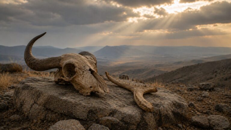 Daniel 8 Commentary - Featured Image - Desolate highland with ancient bones