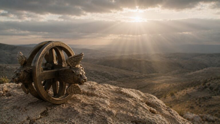 Ezekiel 1 Commentary - Featured Image - Ancient artifact on rocky ledge