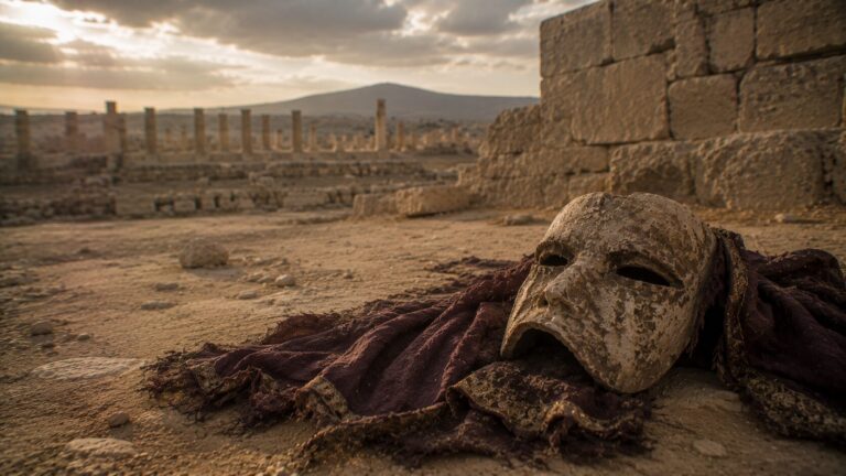 Ezekiel 23 Commentary - Featured Image - Ancient mask in forgotten ruins