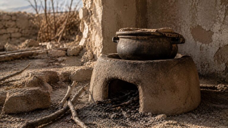 Ezekiel 24 Commentary - Featured Image - Rustic stove in an ancient ruin