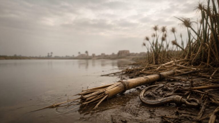 Ezekiel 29 Commentary - Featured Image - Misty riverbank with broken reeds