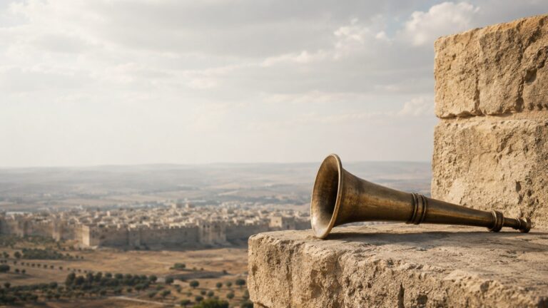 Ezekiel 33 Commentary - Featured Image - Ancient fortress overlooking a distant city
