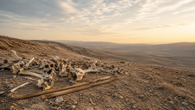 Ezekiel 37 Commentary - Featured Image - Desolate bones on a sunlit plateau