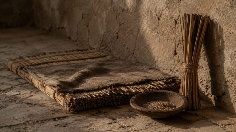Ezekiel 4 Commentary - Featured Image - Rustic still-life with reed mat