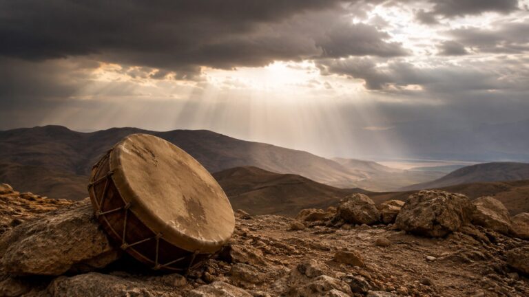 Habakkuk 3 Commentary - Featured Image - Desolate desert with scattered drum