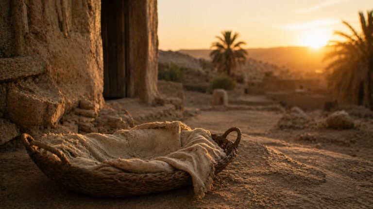 Hosea 1 Commentary - Featured Image - Golden hour in a rustic village